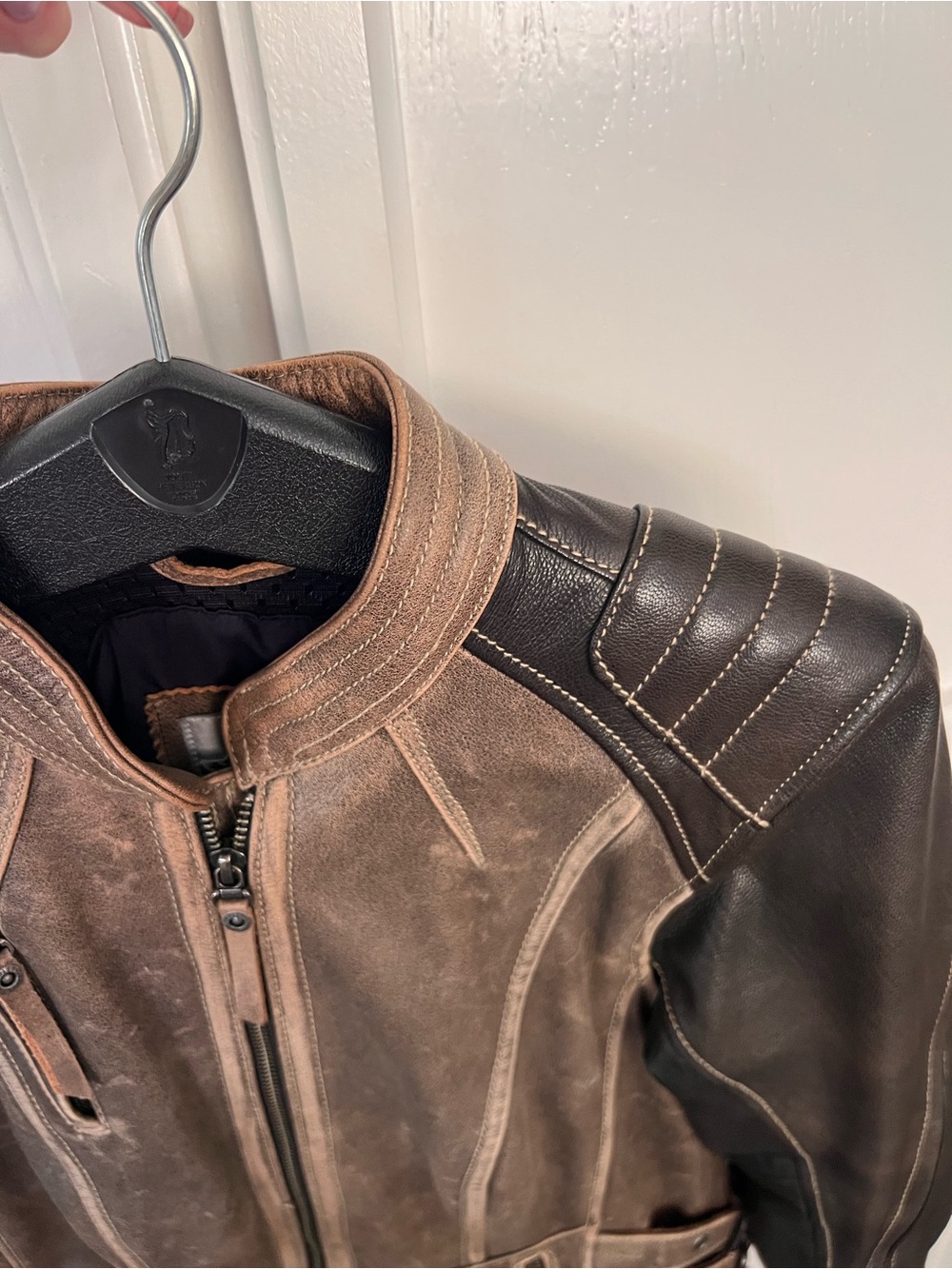 Harley-Davidson Brown and Black Women's Leather Riding Jacket - Picture 11 of 13